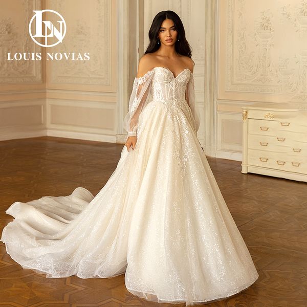 a-line wedding dress 2023 puff sleeves sweetheart illusion bodice applique beads lace dresses for bride vestidos de novia, White
a-line wedding dress 2023 puff sleeves sweetheart illusion bodice applique beads lace dresses for bride vestidos de novia, White