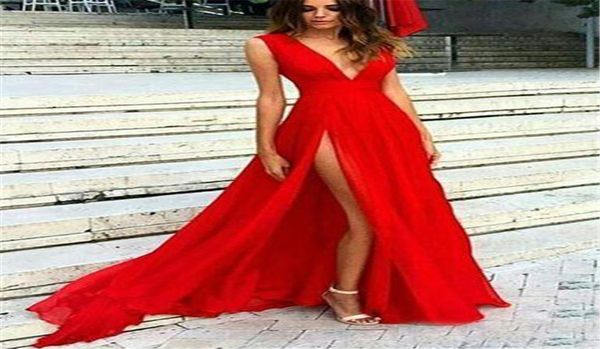 long red split prom dresses deep v neck formal evening dress long pleated tulle party gowns6270383, Black
long red split prom dresses deep v neck formal evening dress long pleated tulle party gowns6270383, Black