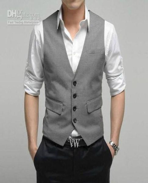 new custom made formal light grey men039s waistcoat new arrival fashion groom vests casual slim fit vest6172300, Black
new custom made formal light grey men039s waistcoat new arrival fashion groom vests casual slim fit vest6172300, Black