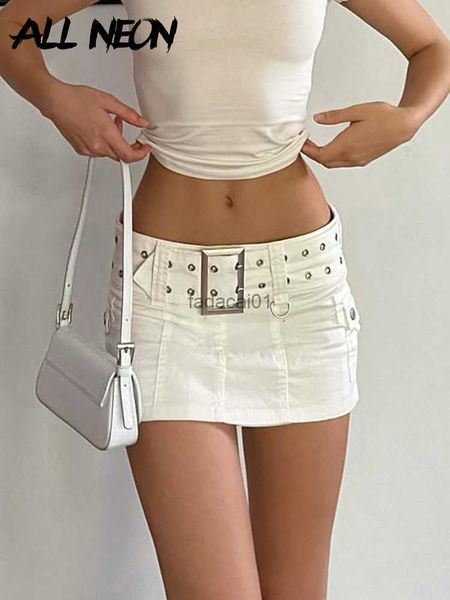 allneon y2k aesthetics basic belted low waist micro skirts 2000s fashion pockets white denim skirt cute bottoms clubwear l230621, Black
allneon y2k aesthetics basic belted low waist micro skirts 2000s fashion pockets white denim skirt cute bottoms clubwear l230621, Black
