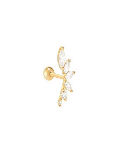 925 sterling silver earrings for women simple petal horse eye piercing stud earrings zircon jewelry pendientes l2206147112100, Golden;silver
925 sterling silver earrings for women simple petal horse eye piercing stud earrings zircon jewelry pendientes l2206147112100, Golden;silver