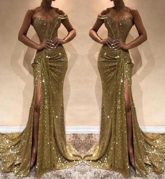 2019 blingbling gold sequins prom dresses one shoulder mermaid high split evening gowns women party dresses9820382, Black
2019 blingbling gold sequins prom dresses one shoulder mermaid high split evening gowns women party dresses9820382, Black