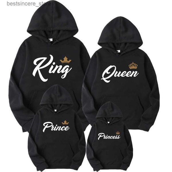 king queen prince princess printing family sweater suit couple hoodie parent-child clothing streetwear hooded sweatershirt l230522, Blue
king queen prince princess printing family sweater suit couple hoodie parent-child clothing streetwear hooded sweatershirt l230522, Blue