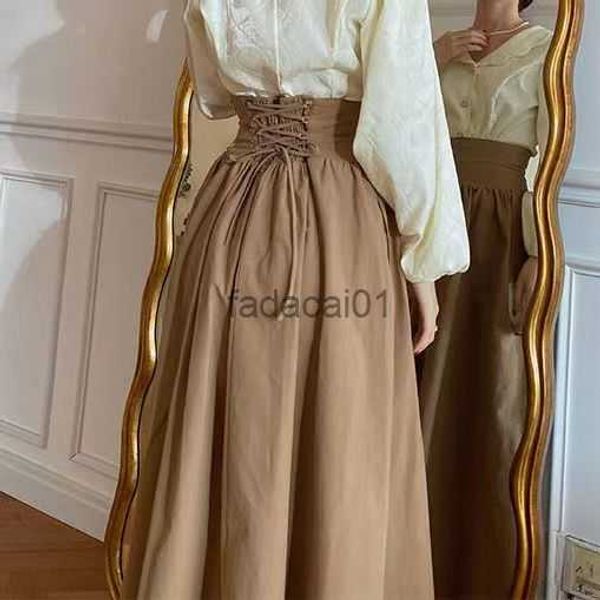 dark academia brown vintage maxi skirt women harajuku pocket lace up long skirts summer fall clothes korean fashion l230621, Black
dark academia brown vintage maxi skirt women harajuku pocket lace up long skirts summer fall clothes korean fashion l230621, Black