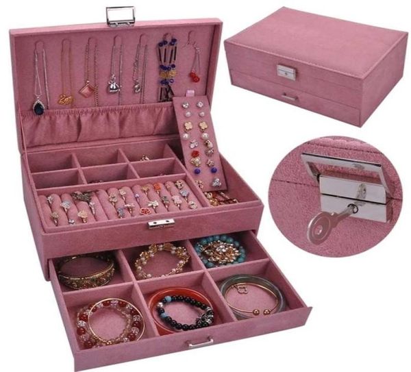 fashion style flannel double layer jewelry holder with large capacity velvet box 2111054561565, Black
fashion style flannel double layer jewelry holder with large capacity velvet box 2111054561565, Black