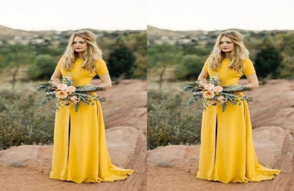 2022 vintage yellow country bridesmaids dresses middler slit with sleeves long evening party prom formal cocktail dress custom mad2418372, White;pink
2022 vintage yellow country bridesmaids dresses middler slit with sleeves long evening party prom formal cocktail dress custom mad2418372, White;pink