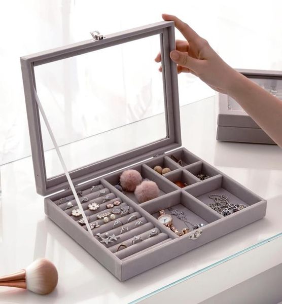 velvet glass ring earring jewelry display organizer box tray holder storage case 2208137376685, Black
velvet glass ring earring jewelry display organizer box tray holder storage case 2208137376685, Black