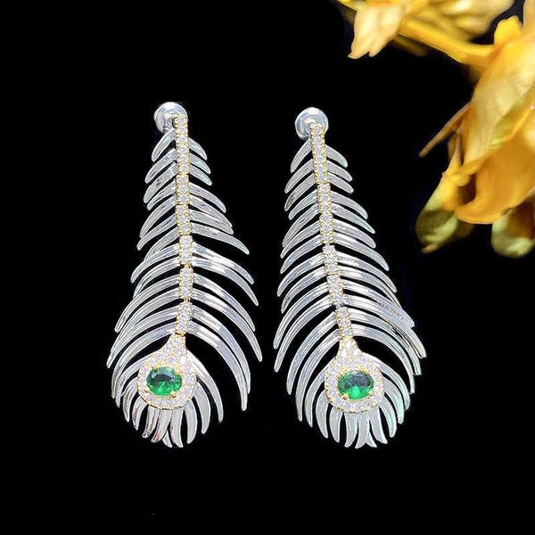 charm light luxury platinum metal feather earrings for women with exaggerated personalized design and advanced sense new 230630, Golden
charm light luxury platinum metal feather earrings for women with exaggerated personalized design and advanced sense new 230630, Golden