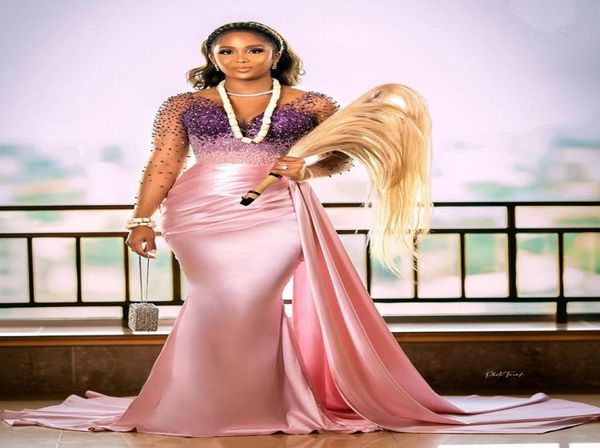 2021 plus size arabic aso ebi pink luxurious mermaid prom dresses pearls long sleeves sheer neck evening formal party second recep8643964, Black
2021 plus size arabic aso ebi pink luxurious mermaid prom dresses pearls long sleeves sheer neck evening formal party second recep8643964, Black