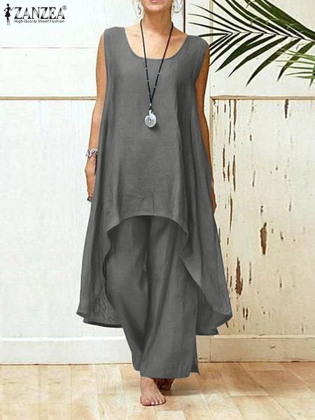 women's tracksuits fashion matching sets zanzea summer women's tracksuit casual sleeveless asymmetrical blouse suits 2pcs loose pa, Gray
women's tracksuits fashion matching sets zanzea summer women's tracksuit casual sleeveless asymmetrical blouse suits 2pcs loose pa, Gray