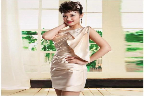 new arrival lady mini oneshoulder bridesmaid gown party evening cocktail dress skirt3883697, White;pink 
new arrival lady mini oneshoulder bridesmaid gown party evening cocktail dress skirt3883697, White;pink