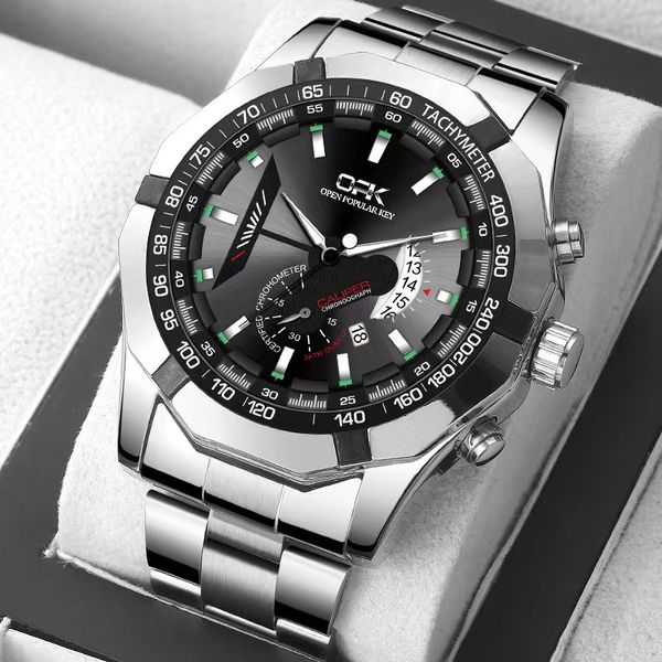 opk men's quartz watch calendar waterproof quartz watch men's watch 39mm, Slivery;brown
opk men's quartz watch calendar waterproof quartz watch men's watch 39mm, Slivery;brown