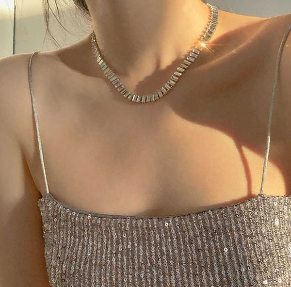 dazzling chokers diamond tennis choker necklace for women luxury iced out zirconia collar short chain on neck party fashion jewelrychok, Silver
dazzling chokers diamond tennis choker necklace for women luxury iced out zirconia collar short chain on neck party fashion jewelrychok, Silver