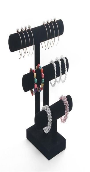 3 tier black velvet detachable bracelet chain watch tbar rack jewelry organizer hard display stand holder 2111055145322
3 tier black velvet detachable bracelet chain watch tbar rack jewelry organizer hard display stand holder 2111055145322