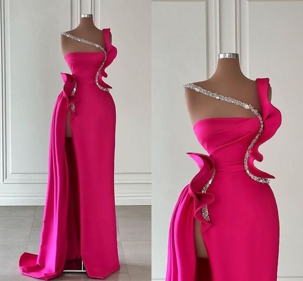 arabic fuschia sheath prom dresses long for women spaghetti straps backless beads high side split formal occasion evening pageant birthday p, Black
arabic fuschia sheath prom dresses long for women spaghetti straps backless beads high side split formal occasion evening pageant birthday p, Black