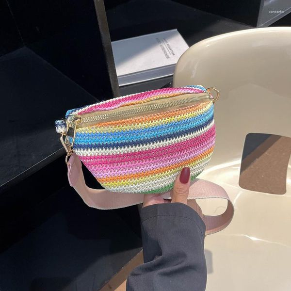 waist bags colorful straw bag women fashion casual woven chest crossbody large capacity fanny pack for shoulder
waist bags colorful straw bag women fashion casual woven chest crossbody large capacity fanny pack for shoulder