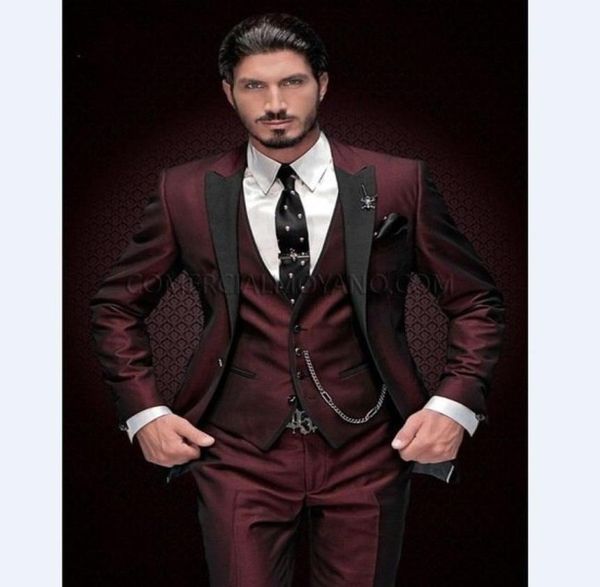 slim fit one button burgundy wedding groom tuxedos peak lapel groomsmen men suits prom blazer jacketpantsvesttie no19543580735, Black;gray
slim fit one button burgundy wedding groom tuxedos peak lapel groomsmen men suits prom blazer jacketpantsvesttie no19543580735, Black;gray