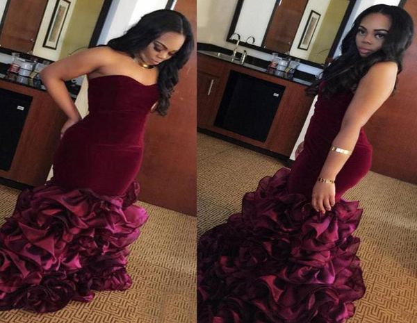 sweetheart long formal evening gowns custom ruffled skirt organza and velvet burgundy mermaid prom dresses vestido de formatu1095729, Black
sweetheart long formal evening gowns custom ruffled skirt organza and velvet burgundy mermaid prom dresses vestido de formatu1095729, Black