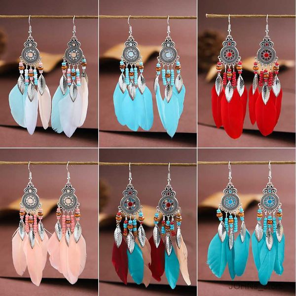stud long drop oil feather earrings for women vintage ethnic rice beads hanging dangle earrings jewelry r230630, Golden;silver
stud long drop oil feather earrings for women vintage ethnic rice beads hanging dangle earrings jewelry r230630, Golden;silver