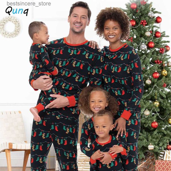qunq autumn/winter christmas parent-child outfit street style print long sleeve + pants 2 pieces set family matching outfits l230522, Blue 
qunq autumn/winter christmas parent-child outfit street style print long sleeve + pants 2 pieces set family matching outfits l230522, Blue