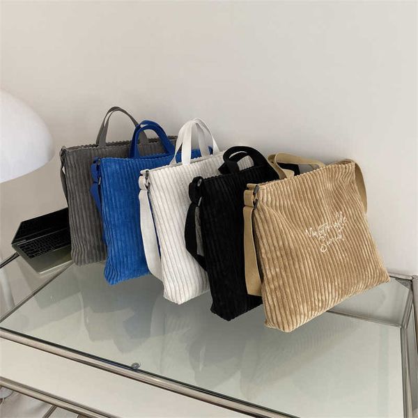 corduroy tote new bag women's simple shoulder bag embroidered letter large capacity handheld messenger bag
corduroy tote new bag women's simple shoulder bag embroidered letter large capacity handheld messenger bag