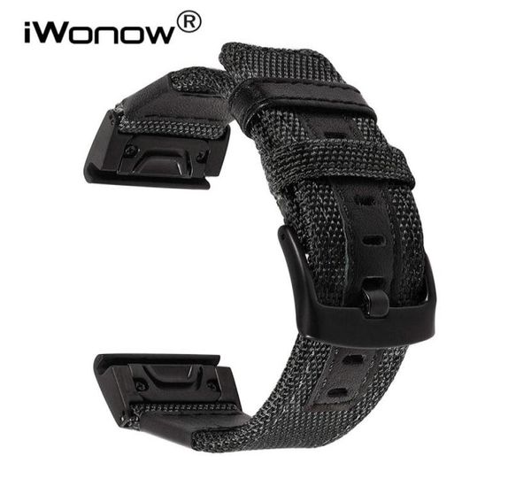 26mm genuine nylon leather watchband for garmin fenix 5x 3 3hr quick easy fit watch band stainless steel clasp wrist strap y7432435, Black;brown
26mm genuine nylon leather watchband for garmin fenix 5x 3 3hr quick easy fit watch band stainless steel clasp wrist strap y7432435, Black;brown
