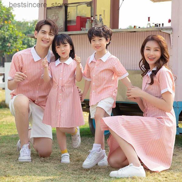 2022 summer new parent-child wear thin vertical striped shirt mother kids lapel long dress short sleeve family matching outfits l230522, Blue
2022 summer new parent-child wear thin vertical striped shirt mother kids lapel long dress short sleeve family matching outfits l230522, Blue