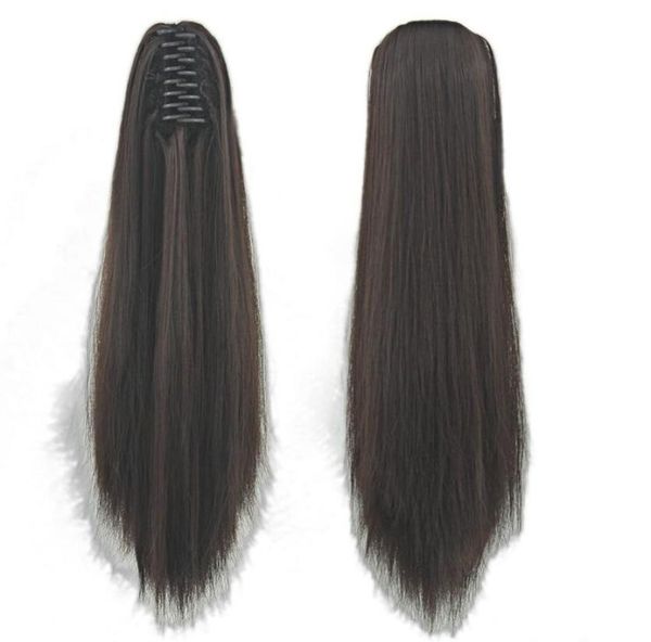 009 synthetic ponytail long straight hair 16quot22quot clip ponytail hair extension blonde brown ombre hair tail with drawstr2567878, Black
009 synthetic ponytail long straight hair 16quot22quot clip ponytail hair extension blonde brown ombre hair tail with drawstr2567878, Black