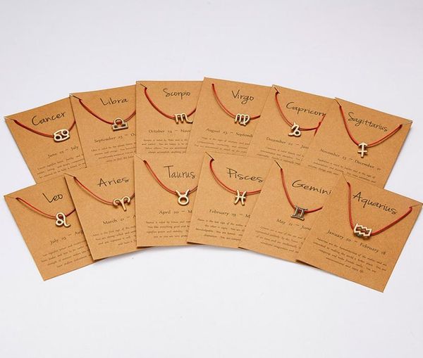 selling 12 zodiac necklaces with gift card constellation sign black red wax string necklace for men women fashion jewelry in b7628801, Silver
selling 12 zodiac necklaces with gift card constellation sign black red wax string necklace for men women fashion jewelry in b7628801, Silver