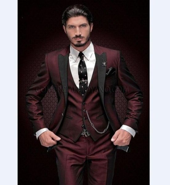 slim fit one button burgundy wedding groom tuxedos peak lapel groomsmen men suits prom blazer jacketpantsvesttie no19549936448, Black;gray
slim fit one button burgundy wedding groom tuxedos peak lapel groomsmen men suits prom blazer jacketpantsvesttie no19549936448, Black;gray