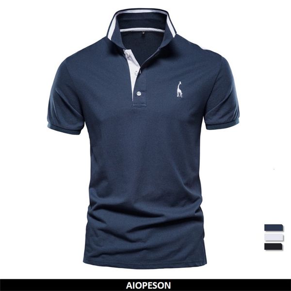 men's polos aiopeson cotton men's polos giraffe embroidery short sleeve polo shirts for men brand design polos men clothing 230630, White;black
men's polos aiopeson cotton men's polos giraffe embroidery short sleeve polo shirts for men brand design polos men clothing 230630, White;black