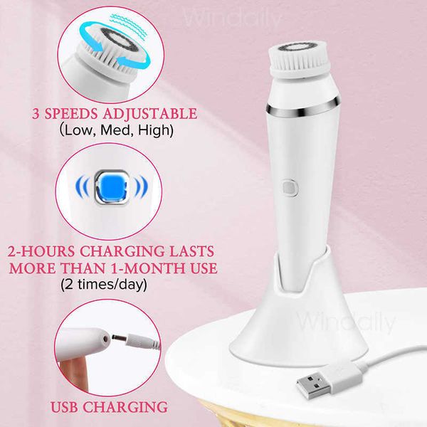face care devices 4 in 1 electric facial cleansing brush rechargeable waterproof spin sonic exfoliator scrubber cleanser skin machine 230630
face care devices 4 in 1 electric facial cleansing brush rechargeable waterproof spin sonic exfoliator scrubber cleanser skin machine 230630
