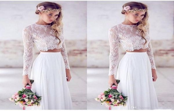 2015 twopieces crop white wedding dresses chiffon ruched floor length wedding gowns spring lace long sleeve wedding 1299877
2015 twopieces crop white wedding dresses chiffon ruched floor length wedding gowns spring lace long sleeve wedding 1299877