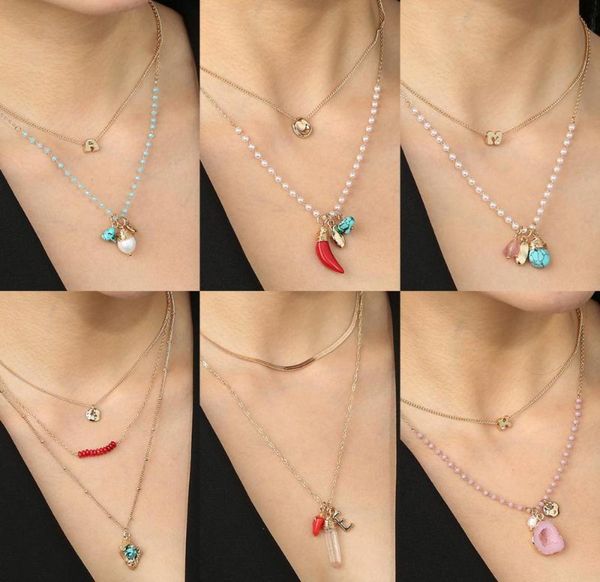 pendant necklaces vintage fashion multilayered chain natural stone necklace for women gold metal pearl choker sweater jewelry1553218, Silver
pendant necklaces vintage fashion multilayered chain natural stone necklace for women gold metal pearl choker sweater jewelry1553218, Silver