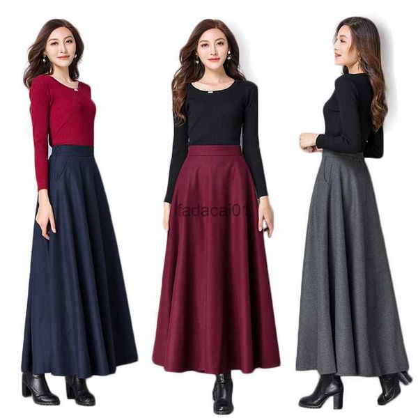 women new 2023 autumn winter korean style long a line thick warm woolen skirts female 3xl loose wool blends skirts f22 l230621, Black
women new 2023 autumn winter korean style long a line thick warm woolen skirts female 3xl loose wool blends skirts f22 l230621, Black