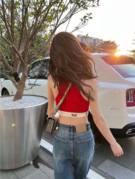striped letter sleeveless woven fashion style female designer designed tank knit vest sweater t-shirt for women's pullover, White
striped letter sleeveless woven fashion style female designer designed tank knit vest sweater t-shirt for women's pullover, White