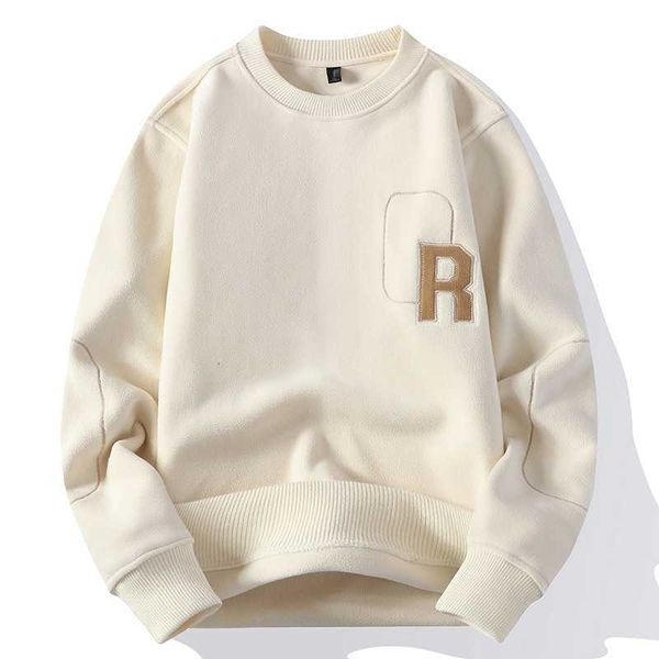 sweater men's spring and autumn new korean version loose fitting plush thickened trendy brand embroidery bottom shirt with double-sided, Black
sweater men's spring and autumn new korean version loose fitting plush thickened trendy brand embroidery bottom shirt with double-sided, Black