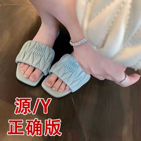 mius beach shoes women slide designer sandals new genuine leather line pleated slippers for women's summer outwear mesh red flat bottom
mius beach shoes women slide designer sandals new genuine leather line pleated slippers for women's summer outwear mesh red flat bottom