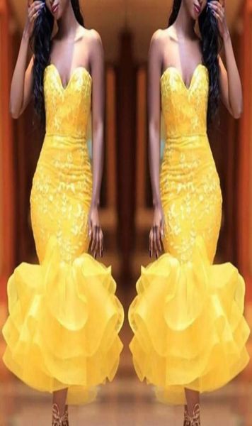 yellow sweetheart short prom dresses lace appliques organza ruffles mermaid evening gowns tea length cocktail party dress 305722, Black
yellow sweetheart short prom dresses lace appliques organza ruffles mermaid evening gowns tea length cocktail party dress 305722, Black