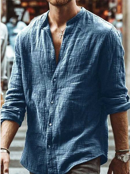 men's linen shirt summer shirt beach shirt white blue brown long sleeve solid color henley spring fall outdoor street clothing apparel, White;black
men's linen shirt summer shirt beach shirt white blue brown long sleeve solid color henley spring fall outdoor street clothing apparel, White;black