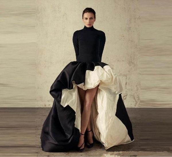 african black and white evening dresses high neck satin prom dress ruffles sweep train hilo long sleeves formal cocktail party go7227553
african black and white evening dresses high neck satin prom dress ruffles sweep train hilo long sleeves formal cocktail party go7227553