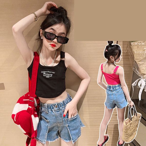 vest streetwear teenage girls tank suspender strap kids crop sleeveless vest open back hip hop dance clothes 4 to 16 yrs 230630, Blue
vest streetwear teenage girls tank suspender strap kids crop sleeveless vest open back hip hop dance clothes 4 to 16 yrs 230630, Blue