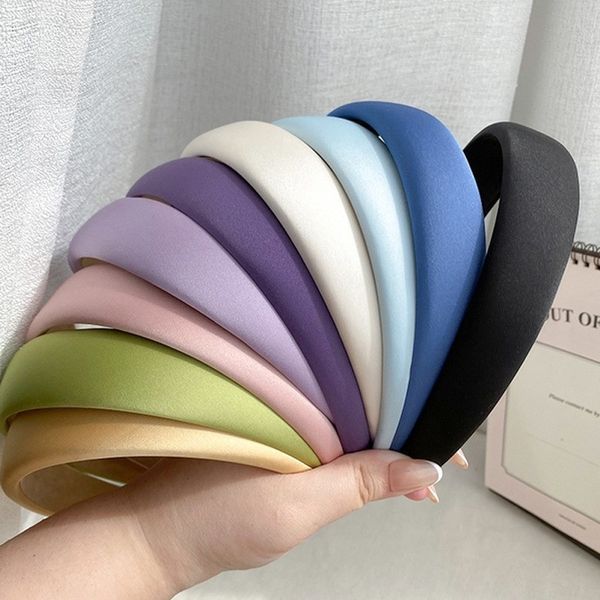 headwear hair accessories vintage satin sponge headband french solid color simple wide face wash band korean style high skull 230629
headwear hair accessories vintage satin sponge headband french solid color simple wide face wash band korean style high skull 230629