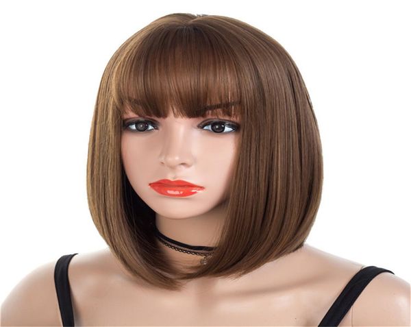 brown short wigs bob style straight synthetic black women039s wig with bangs 12 inches soft hair blonde wig8140313
brown short wigs bob style straight synthetic black women039s wig with bangs 12 inches soft hair blonde wig8140313