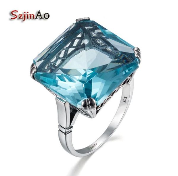 szjinao aquamarine ring silver 925 for women real 925 sterling silver vintage rings big gem blue stone fine jewellery christmas y14514907, Golden;silver
szjinao aquamarine ring silver 925 for women real 925 sterling silver vintage rings big gem blue stone fine jewellery christmas y14514907, Golden;silver
