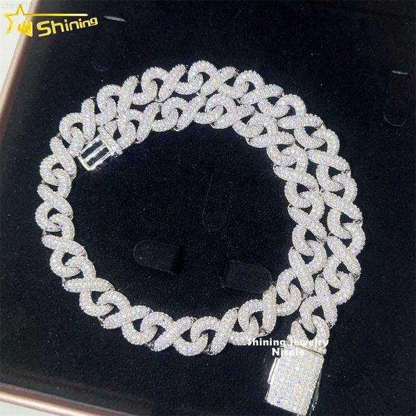 fine jewelry fashion sparkle twist 18mm vvs moissanite iced out diamond cuban link chain hip hop necklace, Silver
fine jewelry fashion sparkle twist 18mm vvs moissanite iced out diamond cuban link chain hip hop necklace, Silver