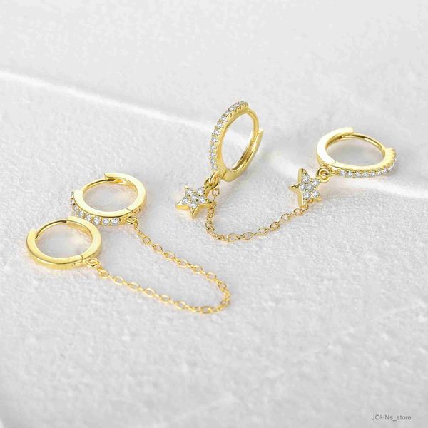 stud 925 sterling silver white zircon circle chain earrings for women ear bone cuff huggie earrings r230630, Golden;silver
stud 925 sterling silver white zircon circle chain earrings for women ear bone cuff huggie earrings r230630, Golden;silver