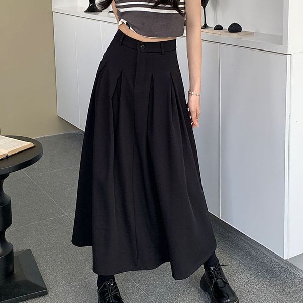 two piece dress elegant women long black suits skirts for female pockets ol casual loose a-line high waist midi skirt spring summer sk35 230, White
two piece dress elegant women long black suits skirts for female pockets ol casual loose a-line high waist midi skirt spring summer sk35 230, White