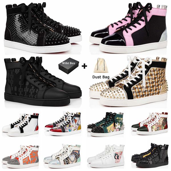 with box luxury red bottom designer shoes platform sneakers junior spikes mens womens casual shoe black glitter bottoms flat trainers
with box luxury red bottom designer shoes platform sneakers junior spikes mens womens casual shoe black glitter bottoms flat trainers