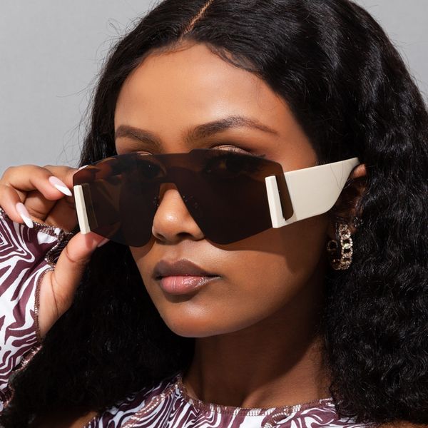 sunglasses frames big frame fashion catwalk women goggles frameless oversized driving uv400 230629, Silver
sunglasses frames big frame fashion catwalk women goggles frameless oversized driving uv400 230629, Silver